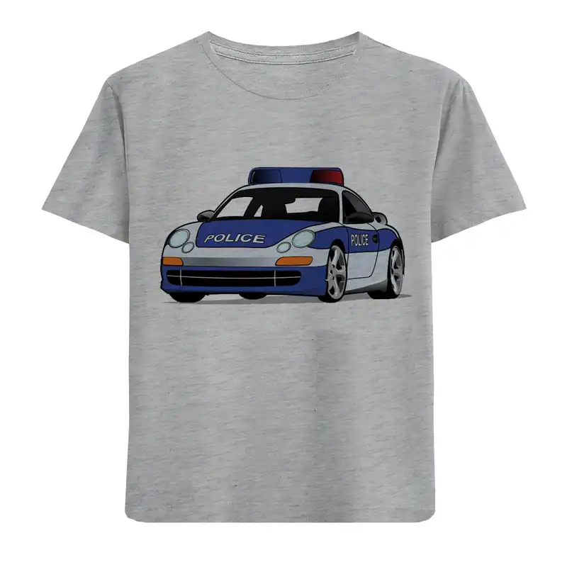 تی شرت آستین کوتاه بچگانه مدل ماشین پلیس F730