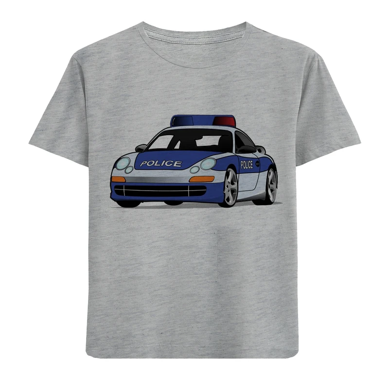تی شرت آستین کوتاه بچگانه مدل ماشین پلیس F730