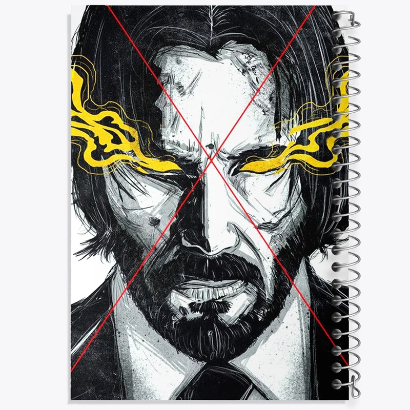 دفتر ژورنال نویسی 50 برگ خندالو مدل نقطه ای طرح جان ویک (John Wick) کد F1911