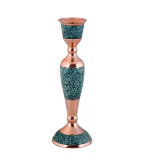 شمعدان فیروزه کوبی آقاجانی کد F025