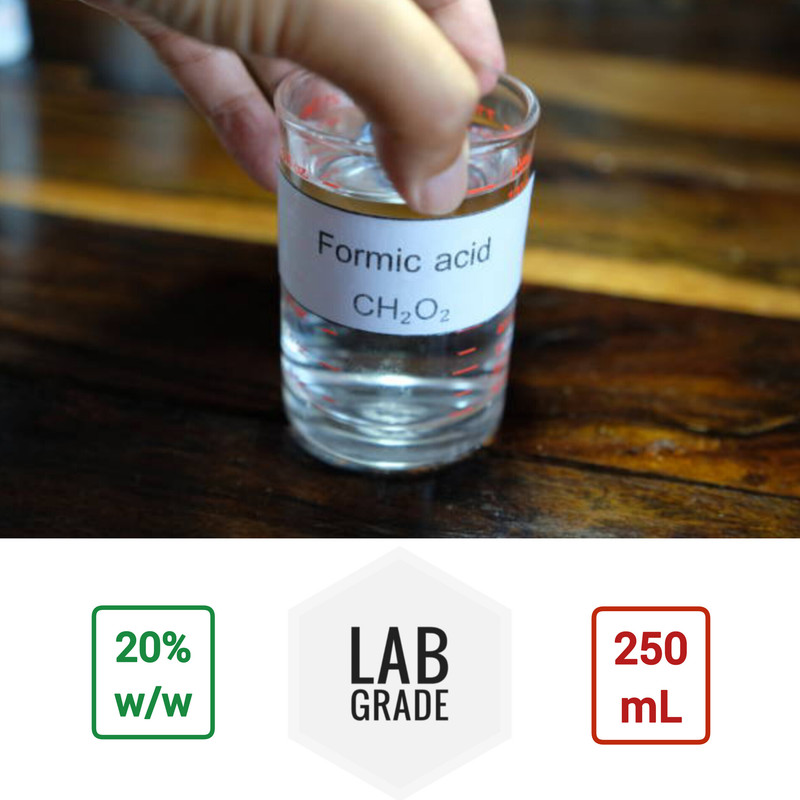 اسید فرمیک رفرنس کمیکالز مدل ۲۰ درصد حجم ۲۵۰ میلی لیتر