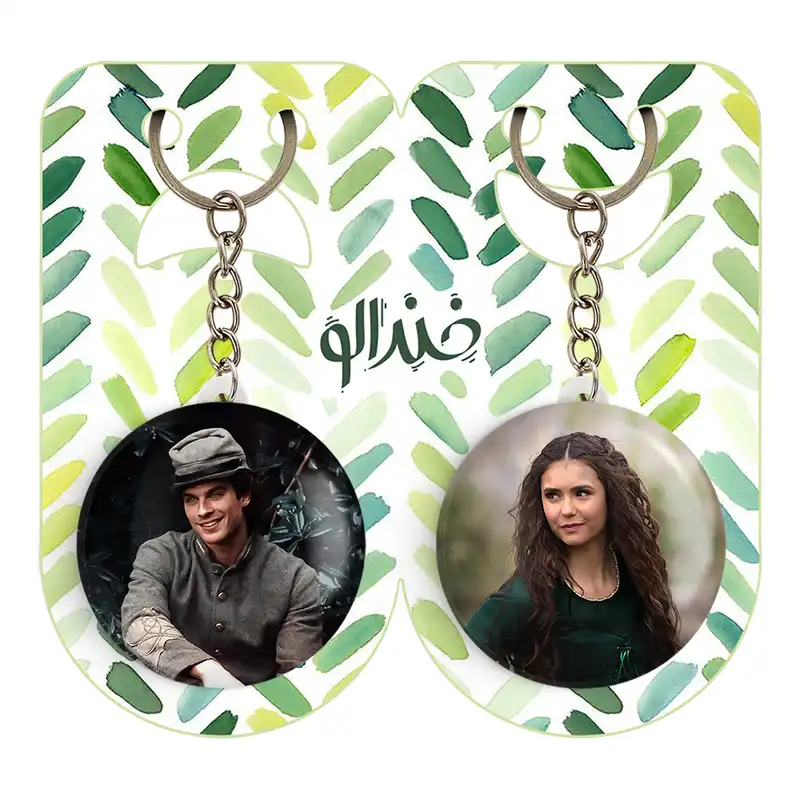 جاکلیدی خندالو مدل کاترین پیرس و دیمون خاطرات یک خون آشام The Vampire Diaries کد 2024920257 مجموعه 2 عددی