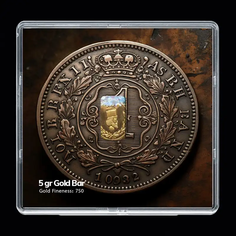 شمش طلا 18 عیار مدوپد مدل عدد 1 کد SG-10201