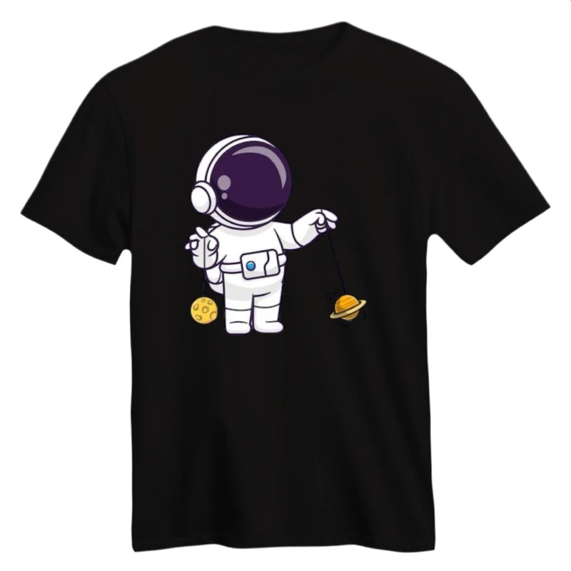 تی شرت آستین کوتاه زنانه مدل فضانورد کد 2