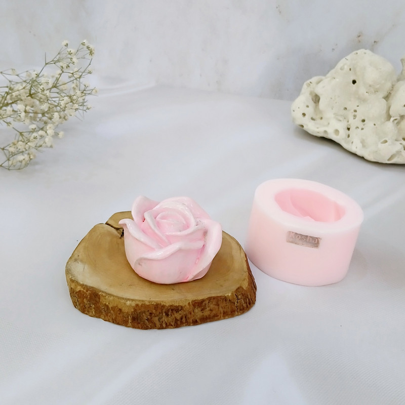 قالب شمع کوشا مدل رز سه بعدی