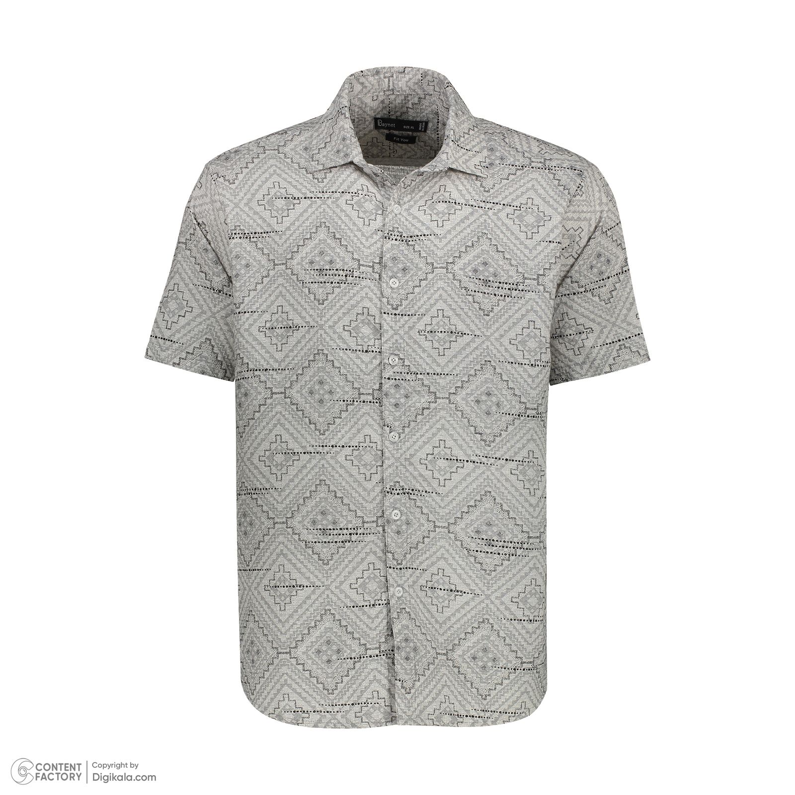 پیراهن آستین کوتاه یقه برگردان مردانه باینت مدل 2261825-2 - - 15