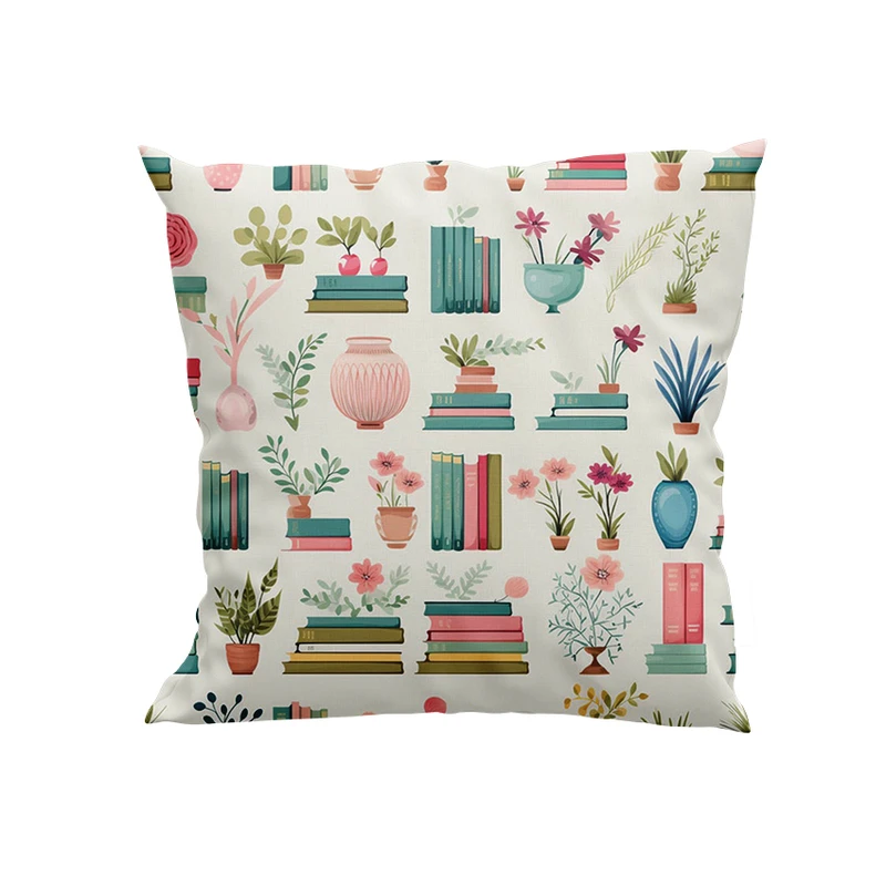 کوسن پاد آفرین مدل گل و کتاب کد DKK786