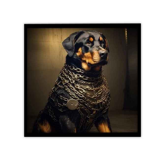 تابلو نوری بکلیت طرح حیات وحش سگ مدل B-MID-19464