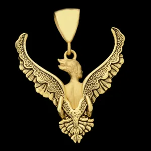 آویز گردنبند طلا 18 عیار زنانه طلای مستجابی مدل فرشته کد 6731