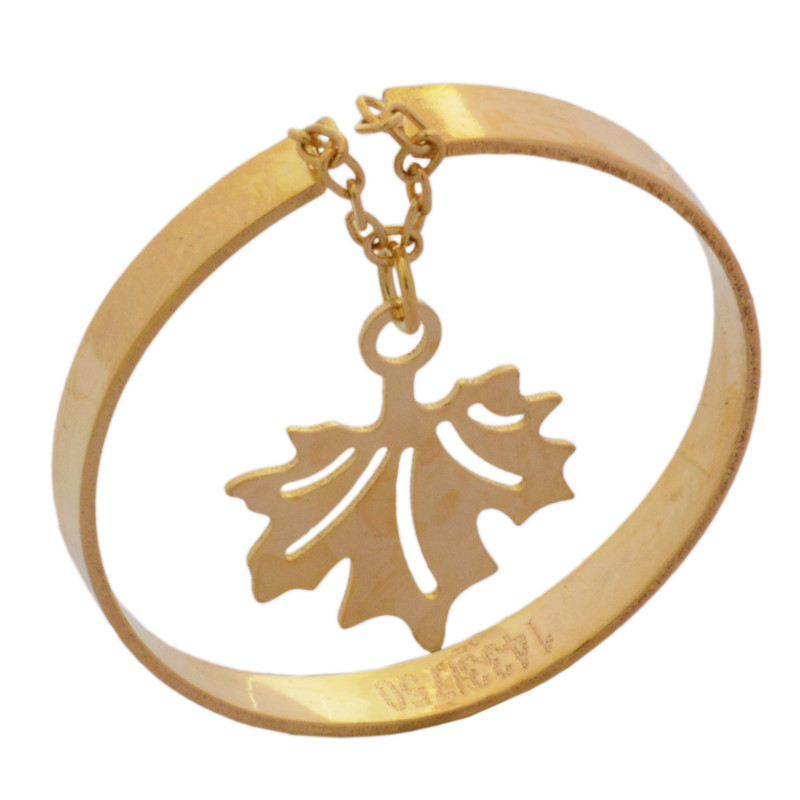 انگشتر طلا 18 عیار زنانه طلای مستجابی مدل برگ کد 6314 سایز 54