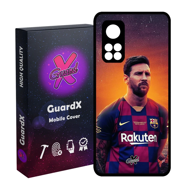 کاور گارد ایکس طرح Messi مدل Glass10123 مناسب برای گوشی موبایل شیائومی Mi 10T / Mi 10T Pro