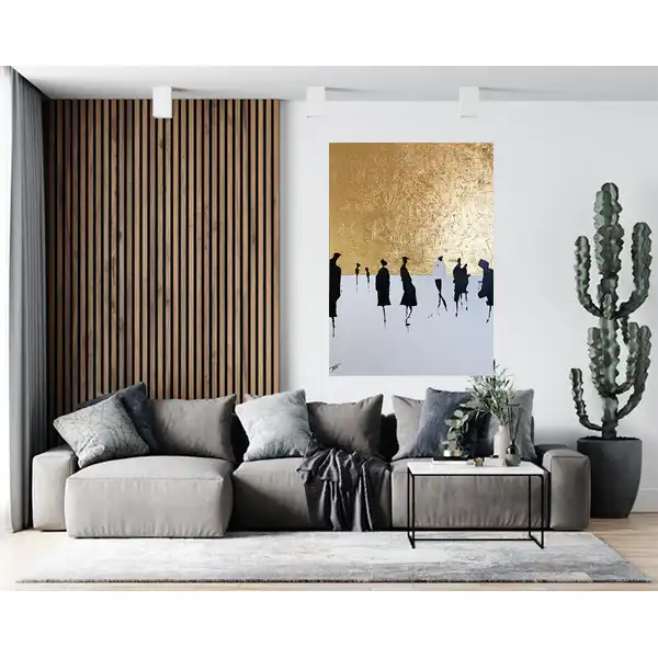 تابلو نقاشی رنگ روغن مدل هیاهوی شهر کد A10020