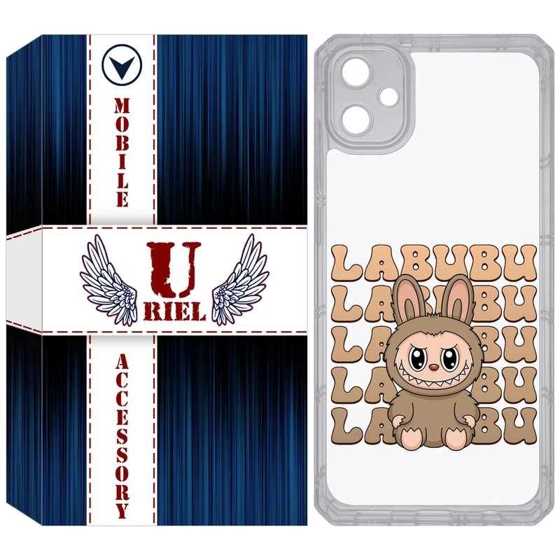 کاور یوریل مدل Clear کد 134 طرح لبوبو Labubu مناسب برای گوشی موبایل سامسونگ Galaxy A05