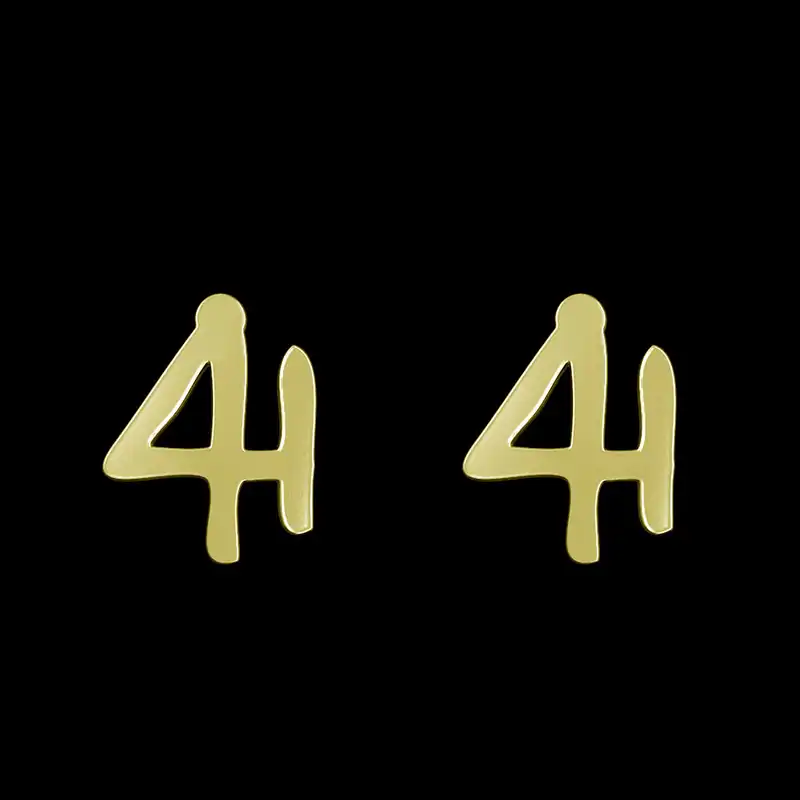 گوشواره طلا 18 عیار زنانه مدوپد مدل هندسی کد GA1-16090