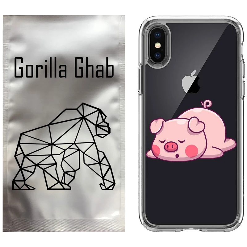 کاور گوریلا قاب مدل CLG کد 42 طرح پیگی مناسب برای گوشی موبایل اپل iPhone X / XS