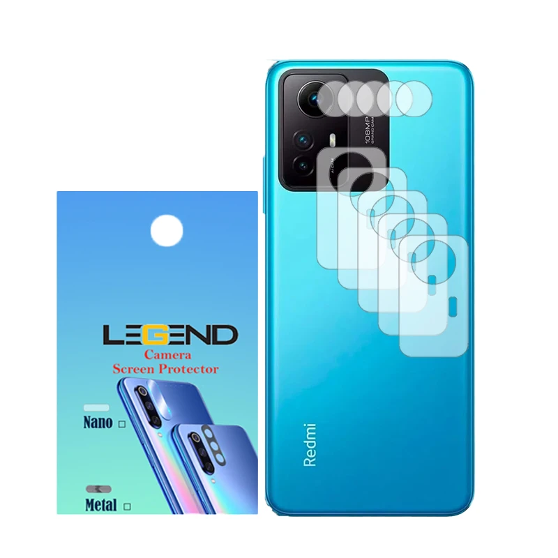 محافظ لنز دوربین لجند مدل نانو گلس مناسب برای گوشی موبایل شیائومی Note 12S بسته 5 عددی