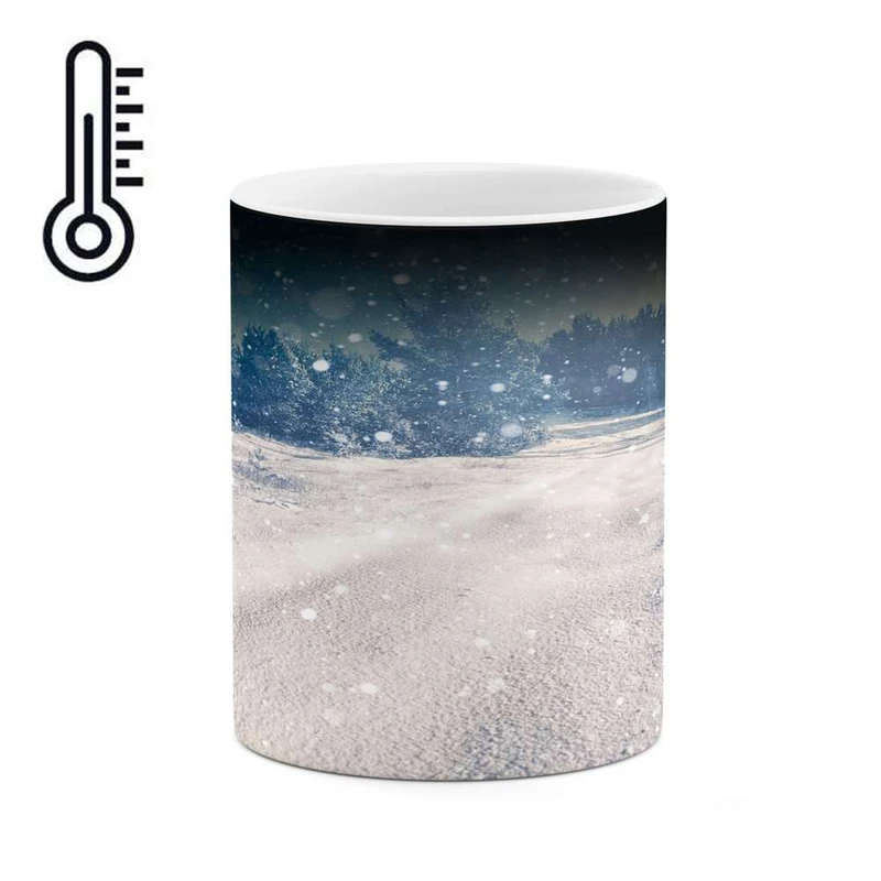 ماگ حرارتی کاکتی مدل منظره برفی کد mgh14869