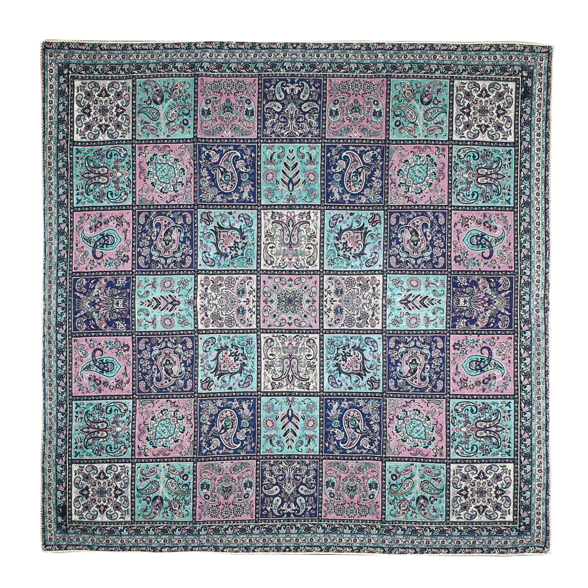 رومیزی ترمه مدل خشتی کد SR1-1