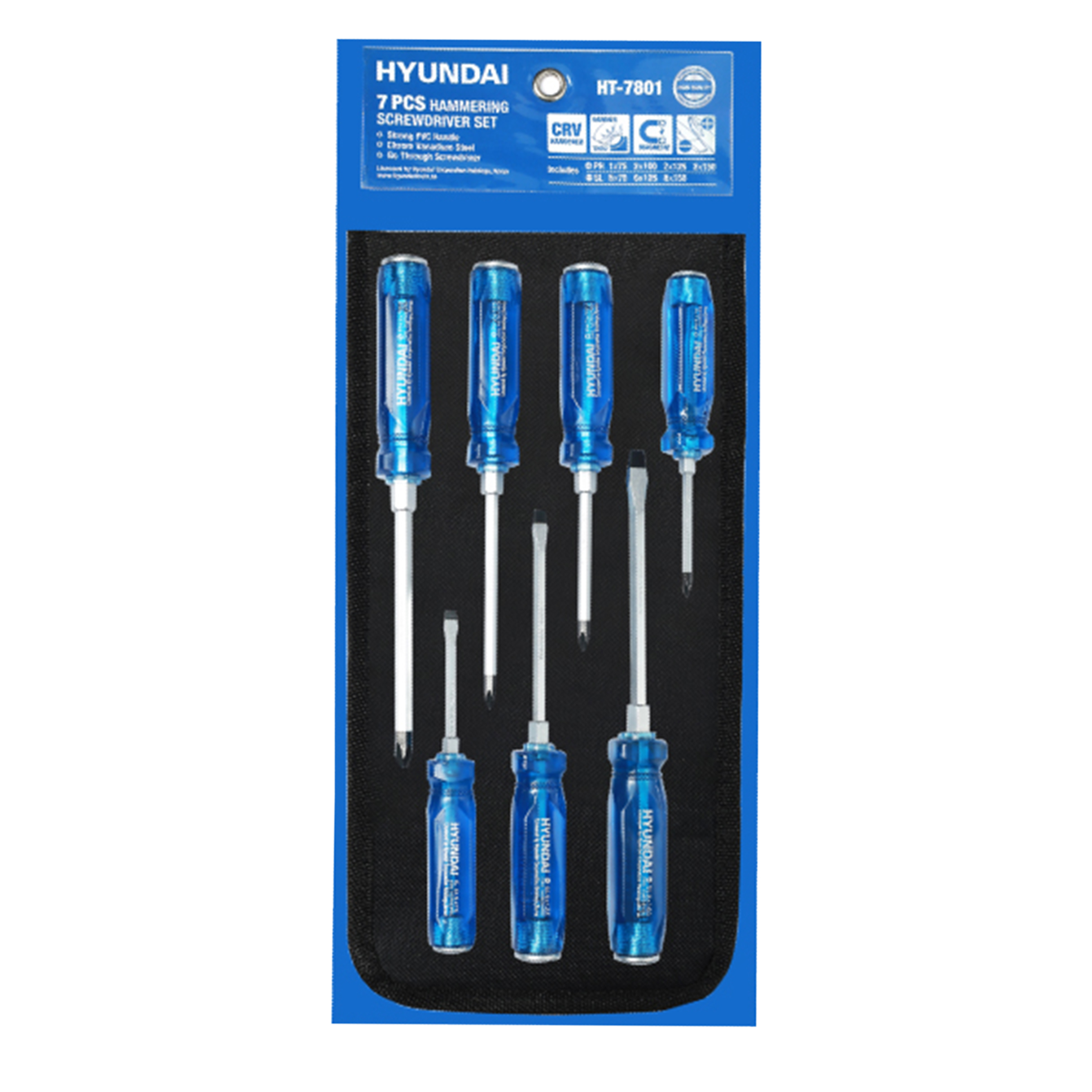 پیچ گوشتی هیوندای مدل HT-7801 بسته 7 عددی