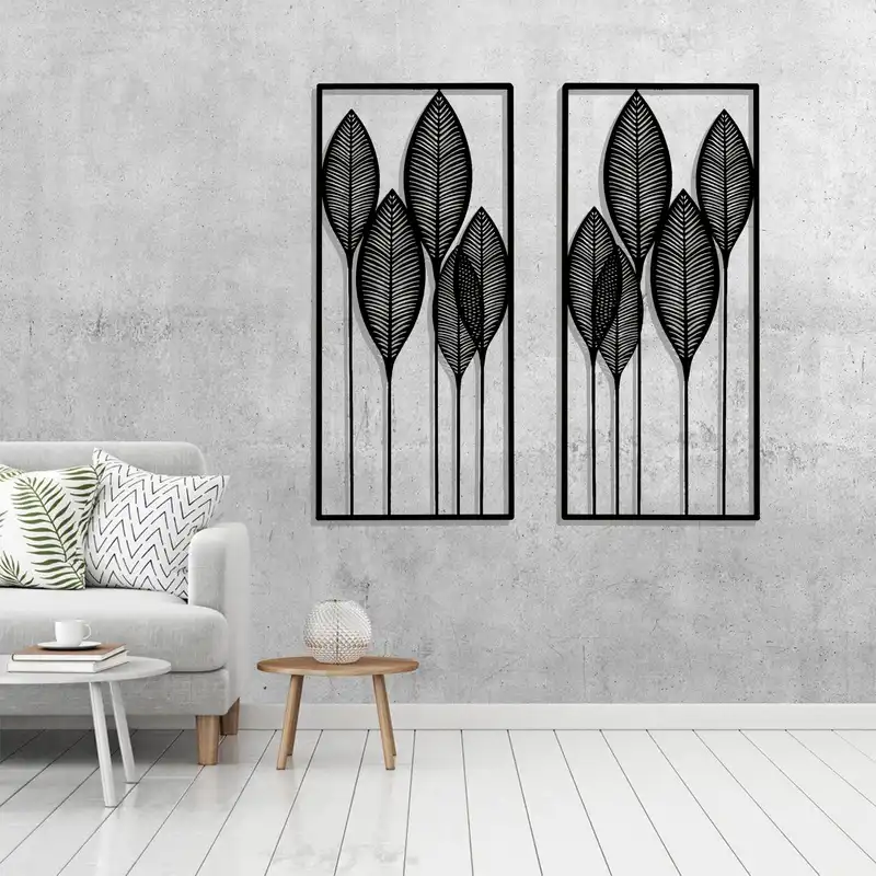 استیکر مدل چوبی طرح برگ بسته دو عددی