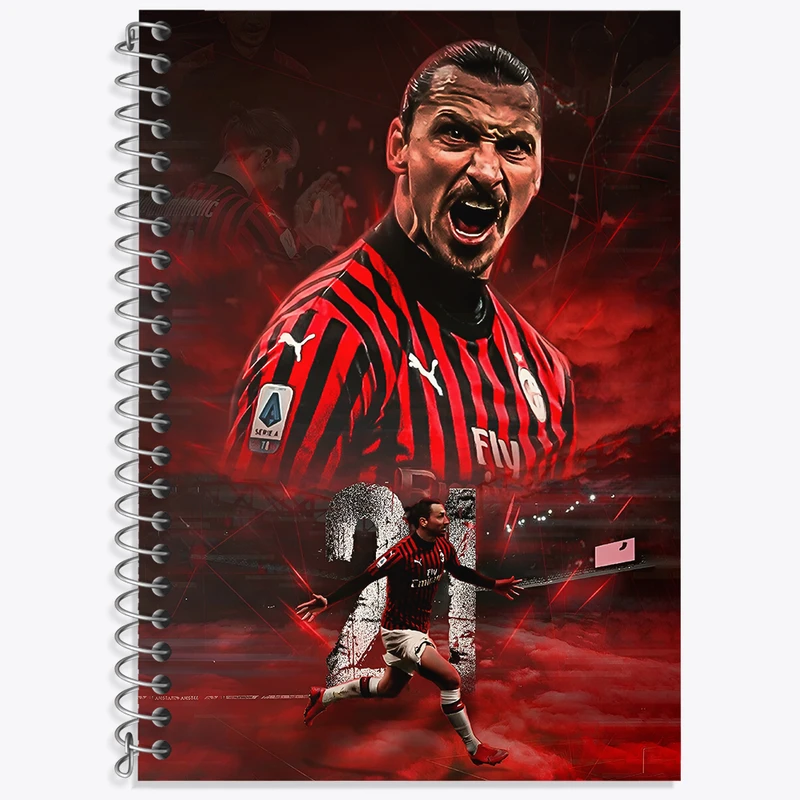 دفتر زبان 50 برگ خندالو مدل دو خط طرح زلاتان ابراهیموویچ کد N2801