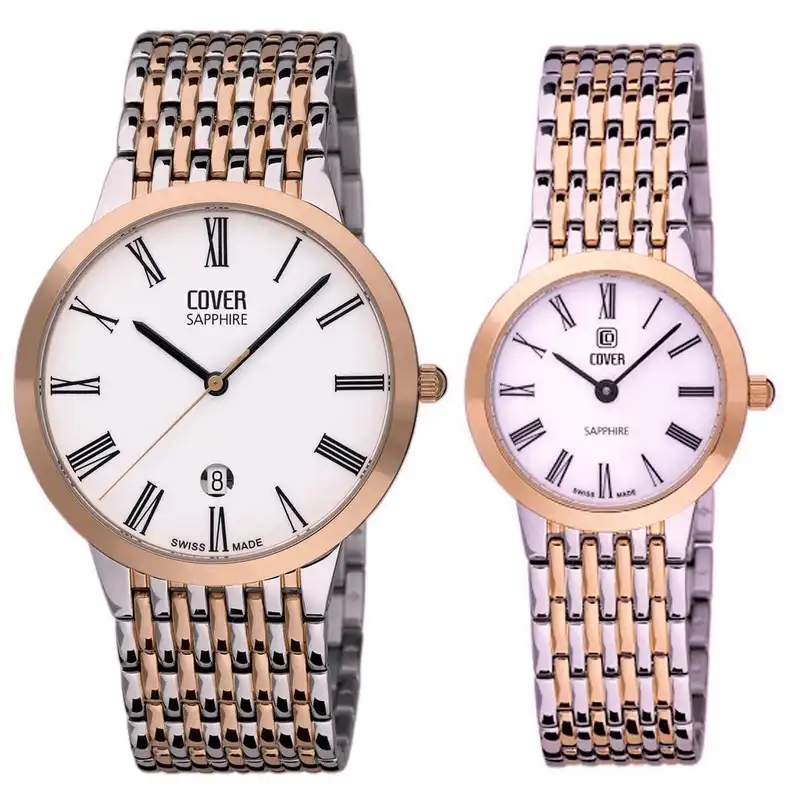 ست ساعت مچی عقربه ای زنانه و مردانه کاور مدل CO123.50 CO125.50