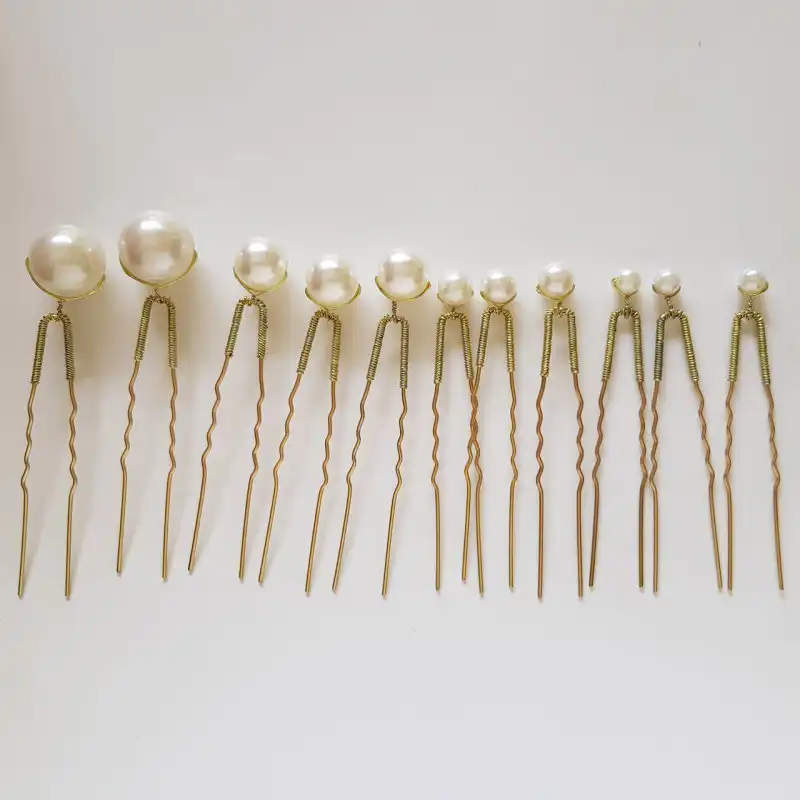 سنجاق مو زنانه مرواریدی کد S22 بسته 11 عددی