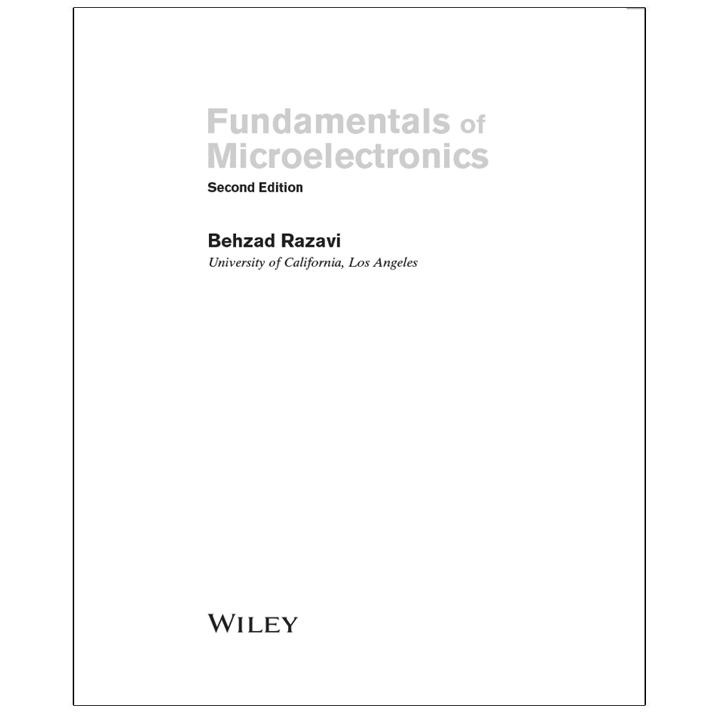 قیمت و خرید کتاب Fundamentals Of Microelectronics Second Edition اثر ...