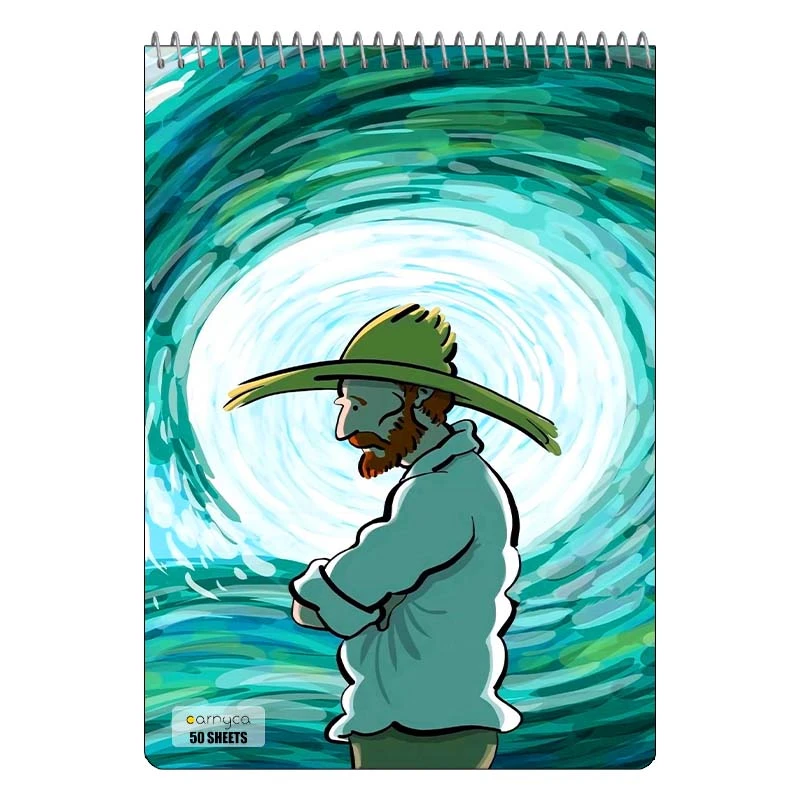 دفتر نقاشی 50 برگ سیمی کارنیکا طرح فانتزی ون گوگ Van Gogh Fantasy کد 72990
