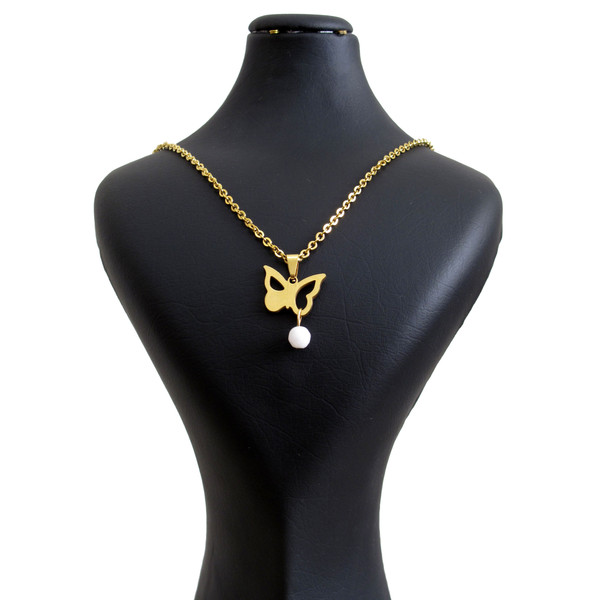گردنبند زنانه طرح شاپرک مدل SH.13