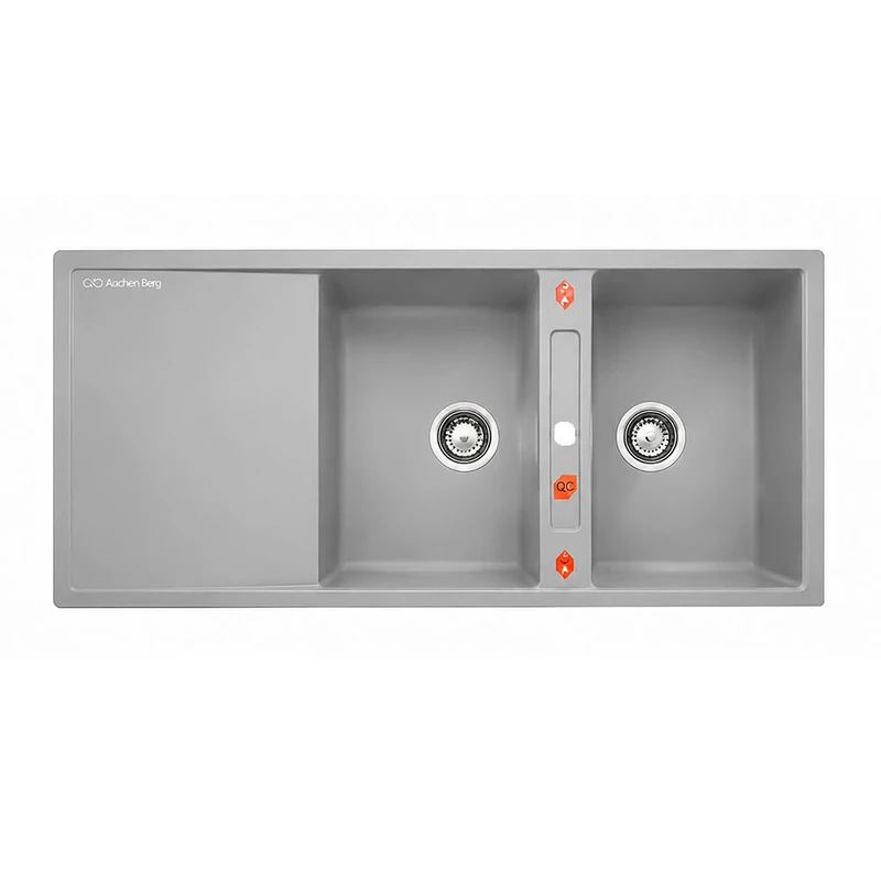 سینک ظرفشویی گرانیت توکار دو لگنه آخنبرگ مدل GS-204