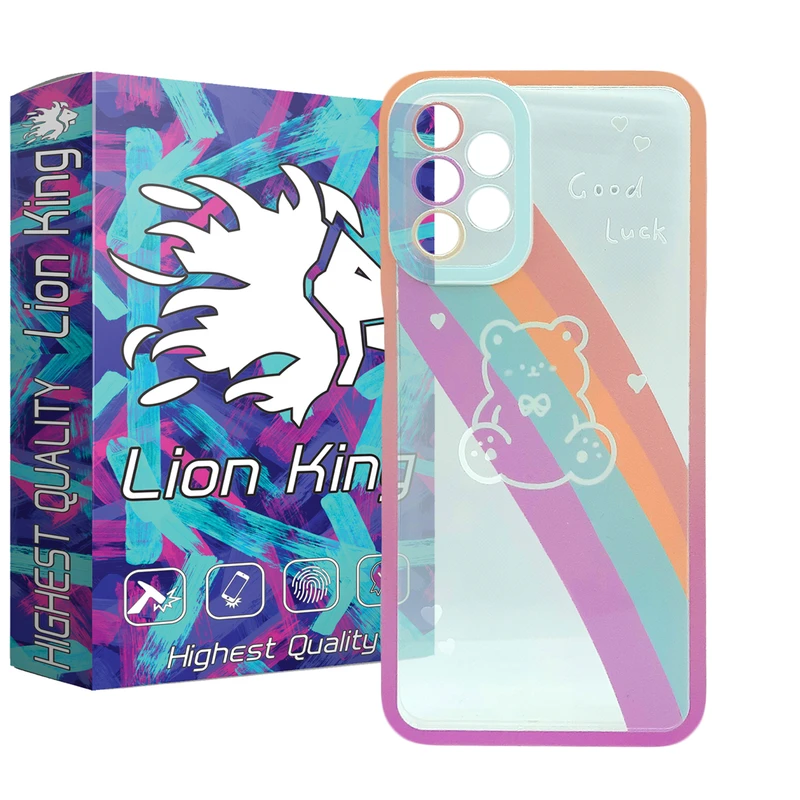  کاور لاین کینگ مدل خرس رنگین کمانی مناسب برای گوشی موبایل  ساسمونگ Galaxy A13 4G / A04S