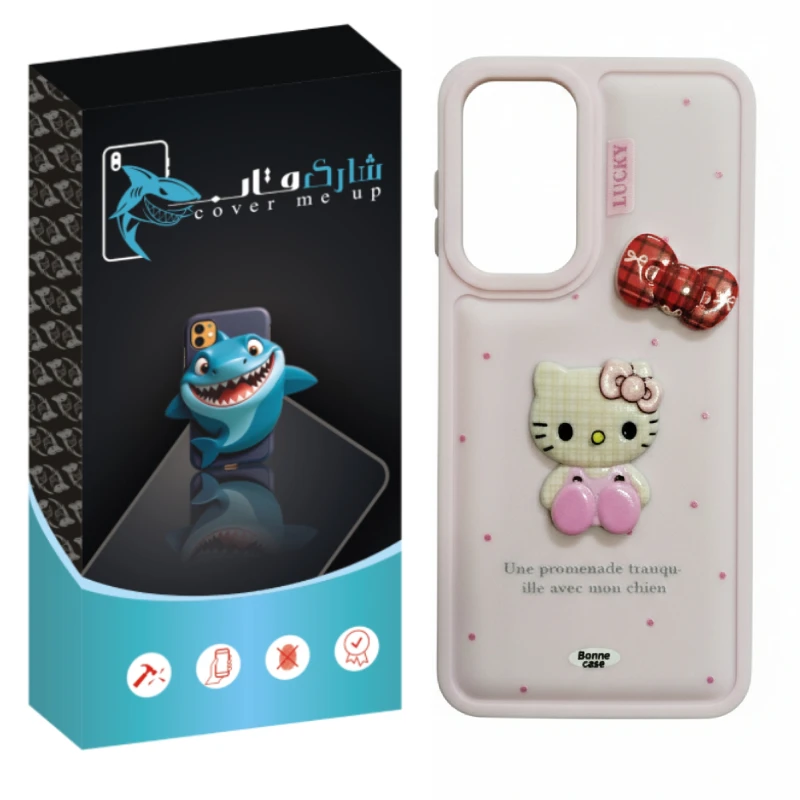 کاور شارک قاب مدل کیتی عروسکی مناسب برای گوشی موبایل سامسونگ Galaxy A31