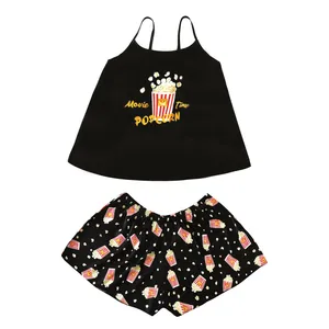 لباس خواب زنانه مدل popcorn رنگ مشکی