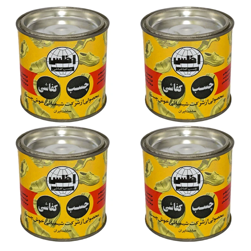 چسب کفاشی خوش چسب مدل اطلس حجم 250 میلی لیتر بسته 4 عددی