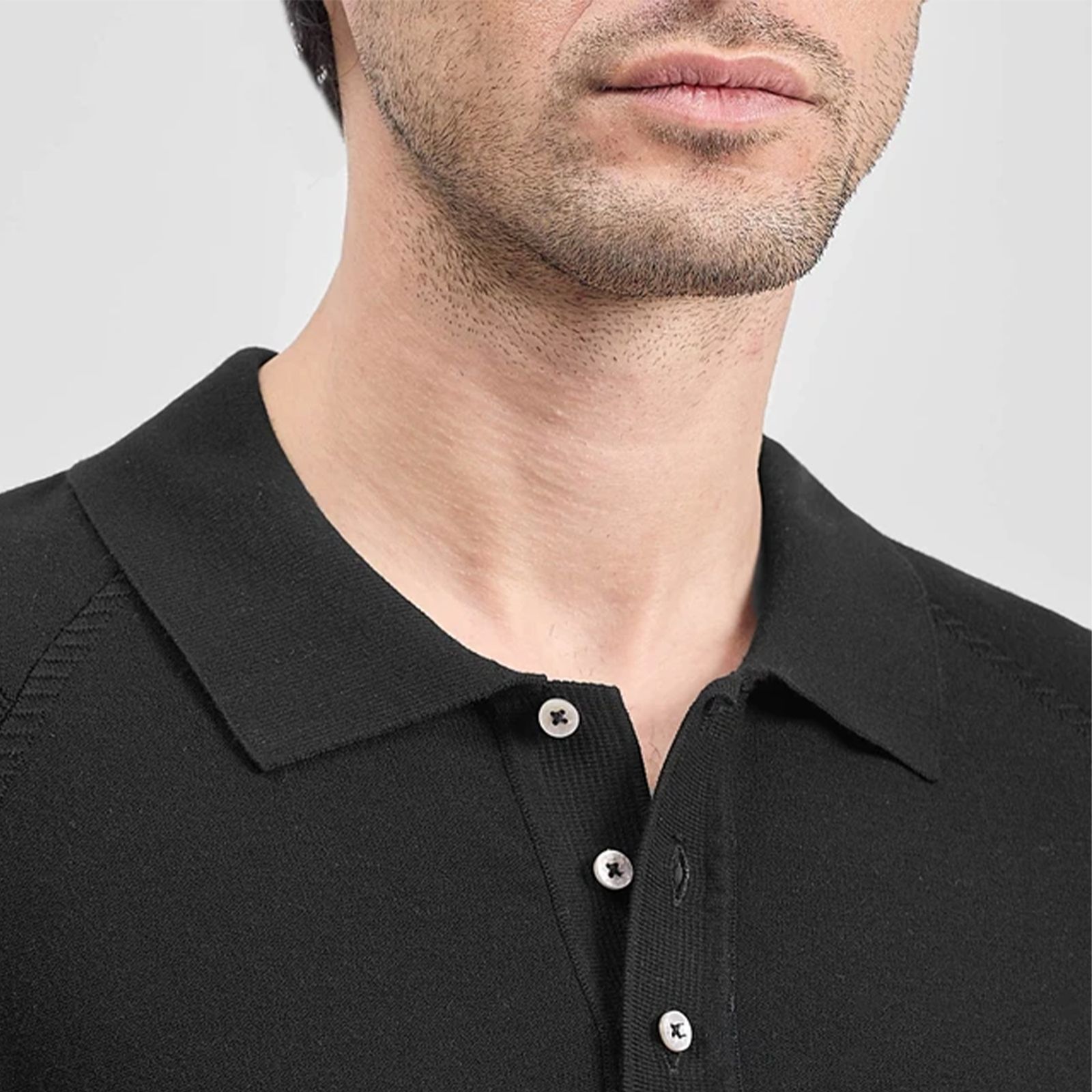 پولوشرت آستین کوتاه مردانه کروم مدل knit 2512307 - - 6