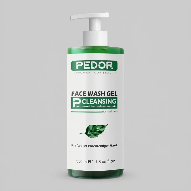  ژل شستشوی صورت پدور مدل CBD02 مناسب پوست نرمال و مختلط حجم 350 میلی لیتر