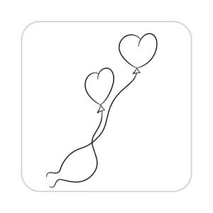 زیر لیوانی کاکتی طرح عاشقانه مدل mp39645