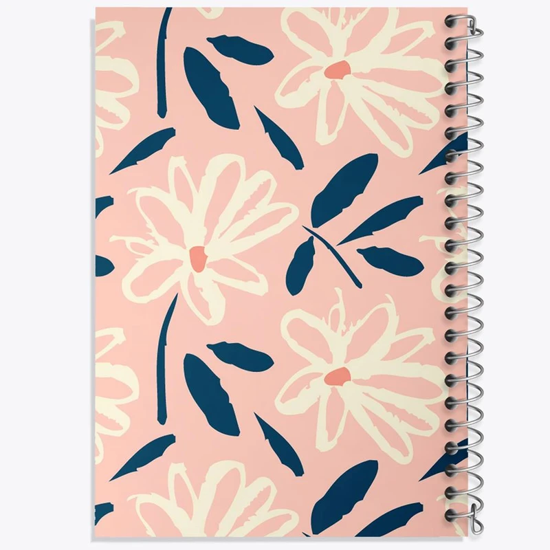 دفتر شطرنجی 50 برگ خندالو طرح گل گلی کد 29009