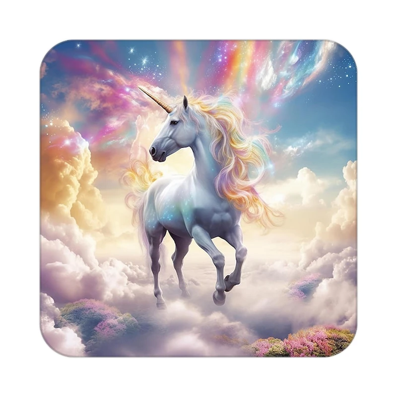 زیر لیوانی کاکتی طرح اسب تک شاخ و یونیکورن مدل mp31613