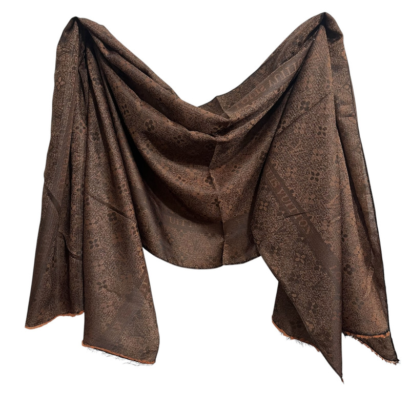 شال زنانه مدل نخی کشمیر مزونی طرح ال وی