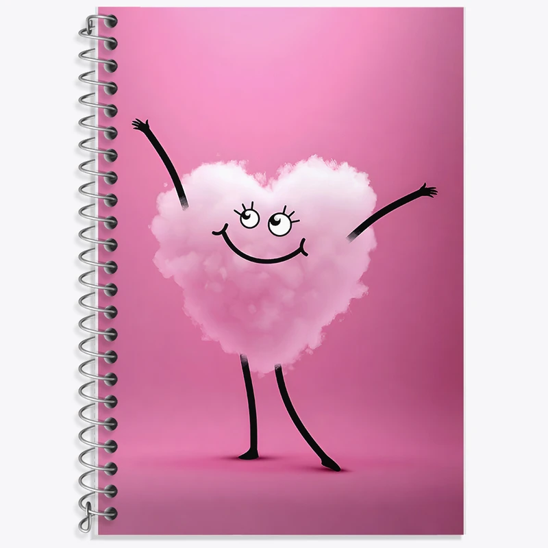 دفتر نت موسیقی 50 برگ خندالو طرح قلب بامزه کد F5405