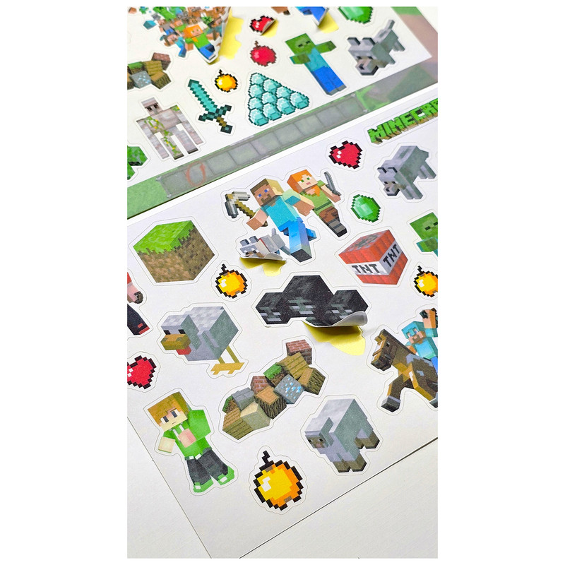 برچسب کاترینکا طرح برش خورده بولت ژورنال و اسکرپ بوک مدل Minecraft بسته 56 عددی