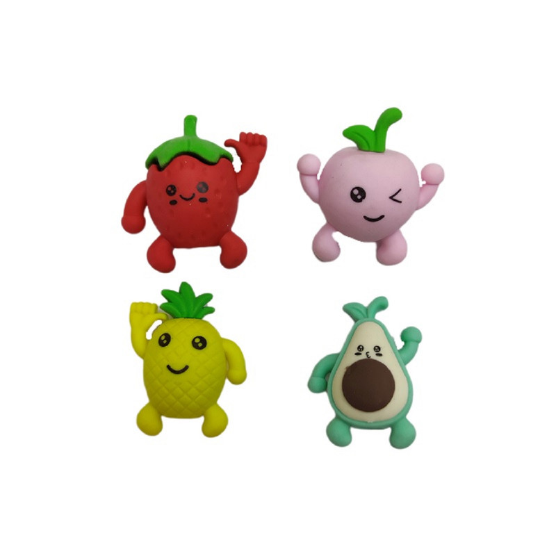 پاک کن مدل سرمدادی طرح میوه بسته 4 عددی