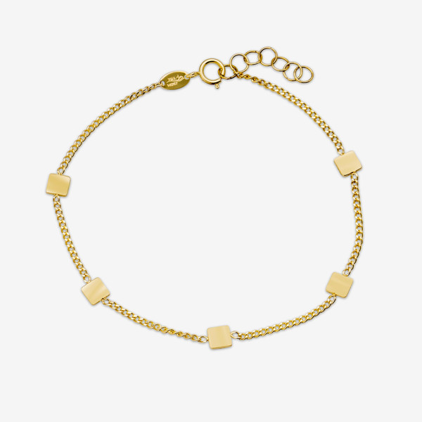 دستبند زنجیری طلا 18 عیار زنانه روبی آرت گالری مدل 330280