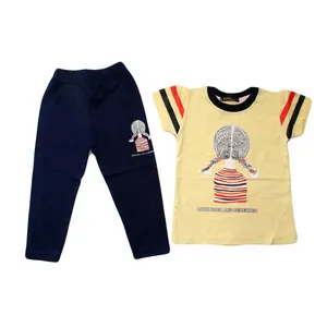 ست تی شرت و شلوار دخترانه مدل دختر مو بافت رنگ لیمویی