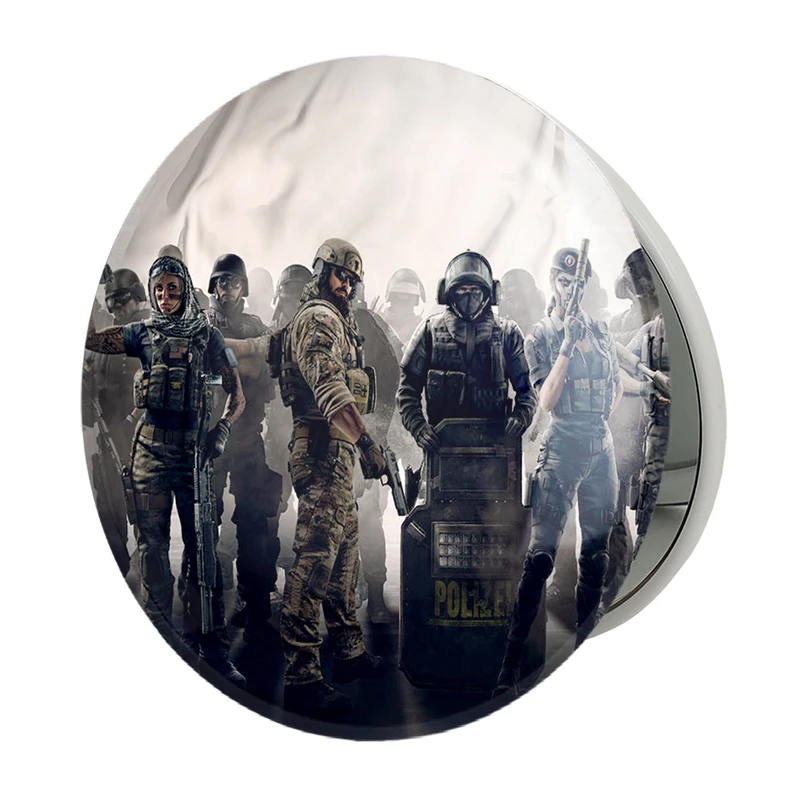 آینه جیبی خندالو طرح رینبو سیکس Rainbow Six مدل تاشو کد 10316 