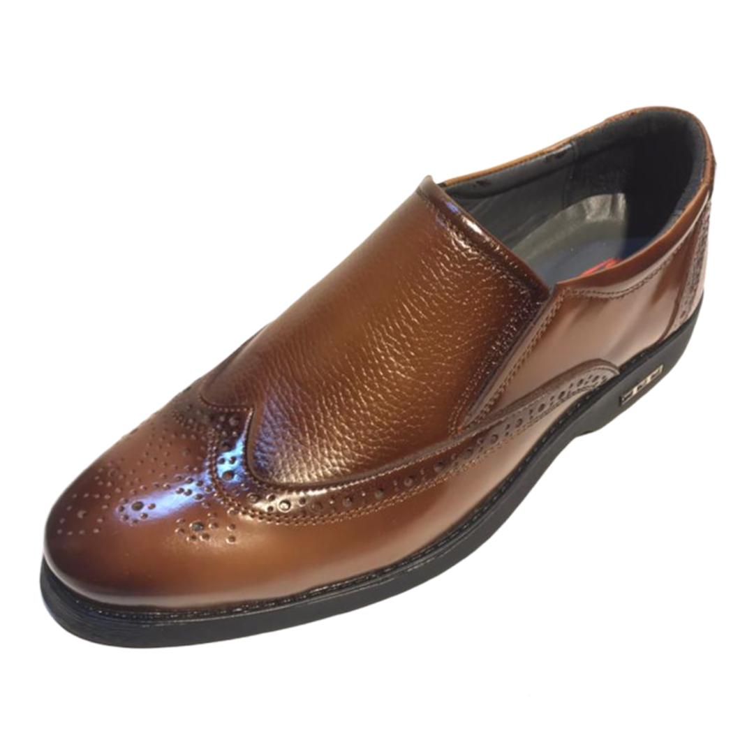 کفش مردانه مدل هشترک کشی رنگ عسلی -  - 4