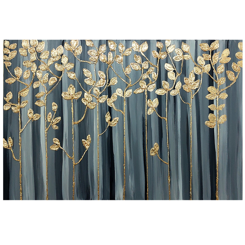 تابلو نقاشی ورق طلا مدل نقش برجسته طرح درختان کد 400