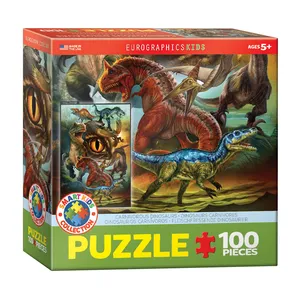 پازل 100 تکه یوروگرافیکس پازلز مدل Carnivorous Dinosaurs كد 0359-6100